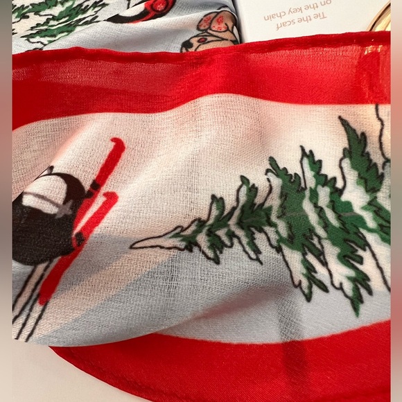 NWT Giani Bernini Bear Print Kite Scarf and Logo Keychain - Picture 7 of 14